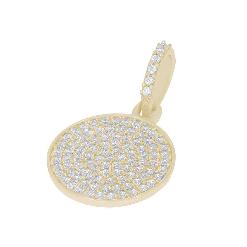 Cluster Circle Charm Pendant ER23038APD